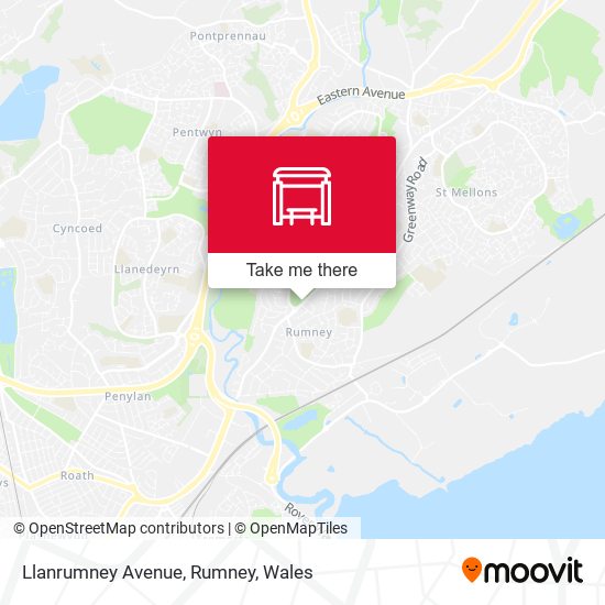 Llanrumney Avenue, Rumney map