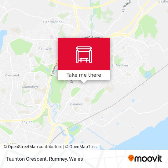 Taunton Crescent, Rumney map