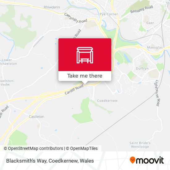 Blacksmith's Way, Coedkernew map