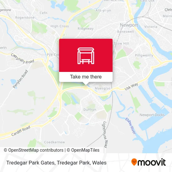 Tredegar Park Gates, Tredegar Park map