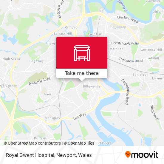 Royal Gwent Hospital, Newport map
