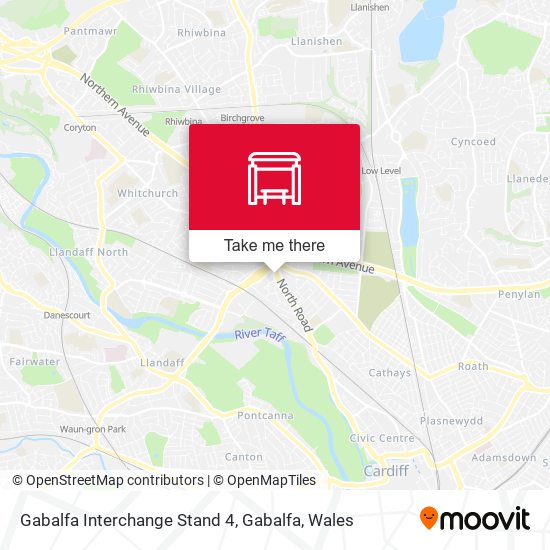 Gabalfa Interchange Stand 4, Gabalfa map