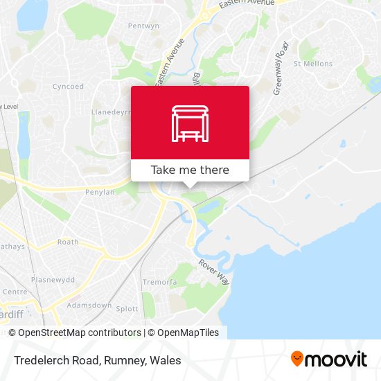 Tredelerch Road, Rumney map