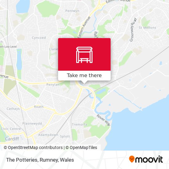 The Potteries, Rumney map