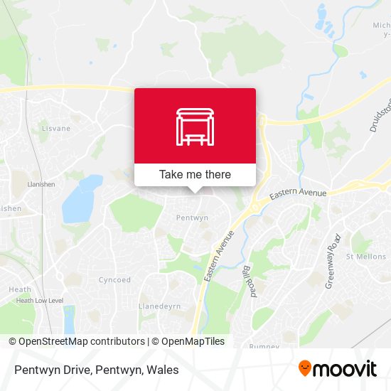 Pentwyn Drive, Pentwyn map