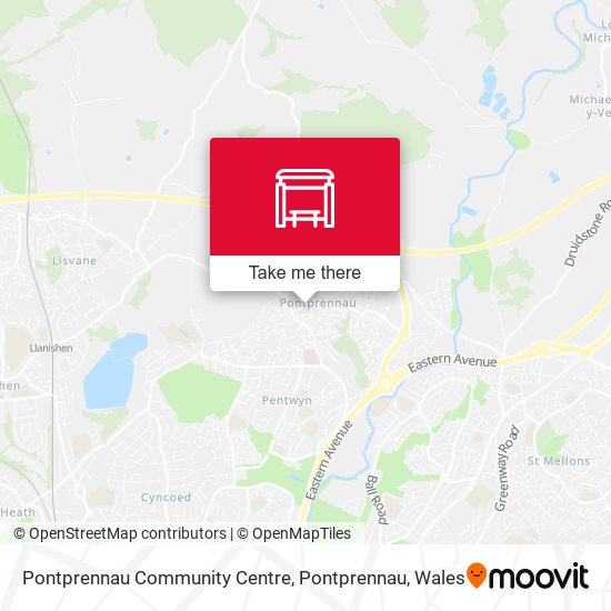 Pontprennau Community Centre, Pontprennau map