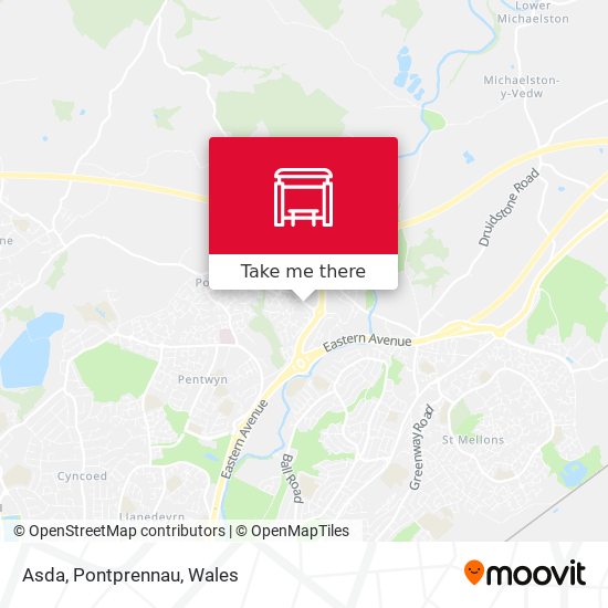 Asda, Pontprennau map