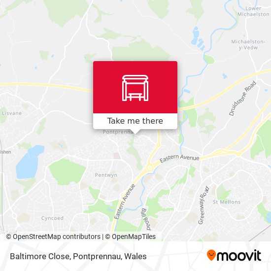 Baltimore Close, Pontprennau map