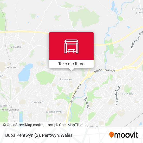 Bupa Pentwyn (2), Pentwyn map