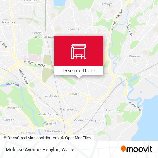 Melrose Avenue, Penylan map