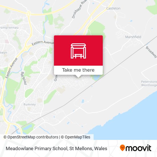 Meadowlane Primary School, St Mellons map