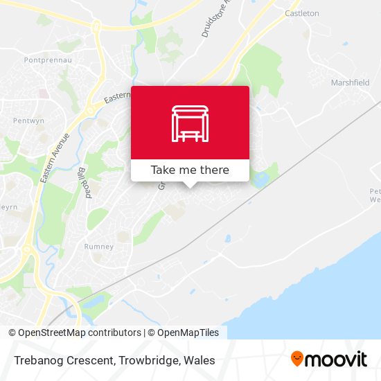 Trebanog Crescent, Trowbridge map