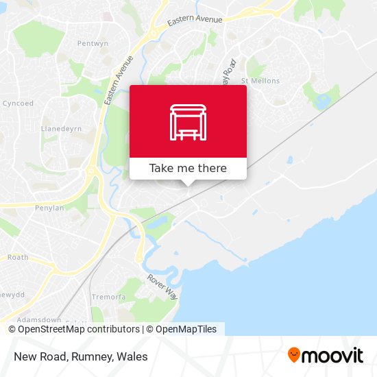 New Road, Rumney map