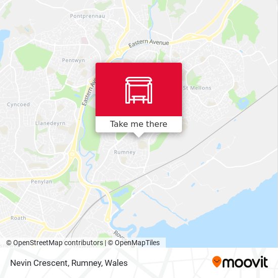 Nevin Crescent, Rumney map