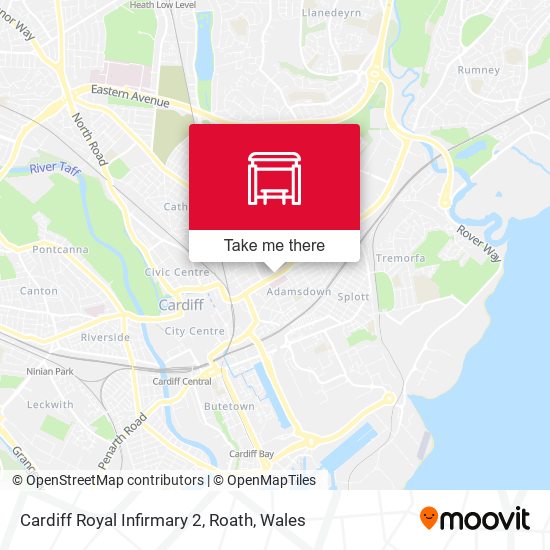 Cardiff Royal Infirmary 2, Roath map