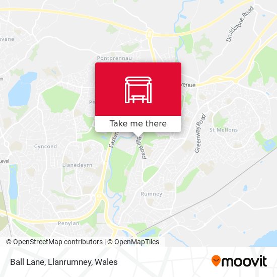 Ball Lane, Llanrumney map