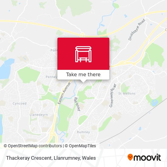 Thackeray Crescent, Llanrumney map