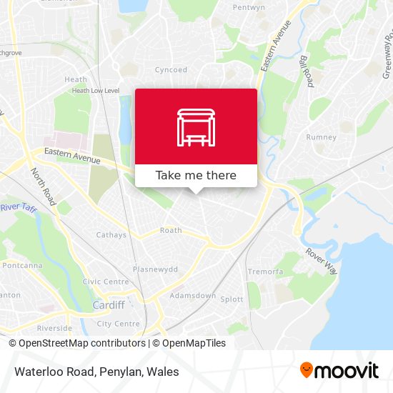 Waterloo Road, Penylan map