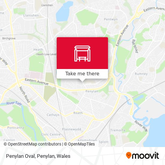 Penylan Oval, Penylan map