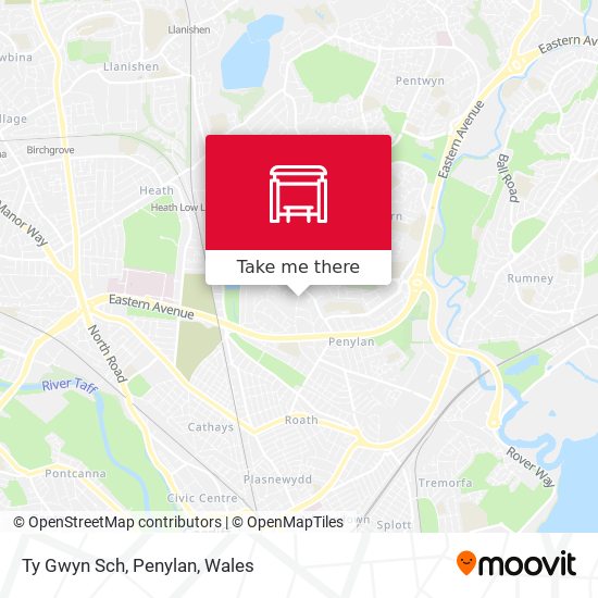 Ty Gwyn Sch, Penylan map
