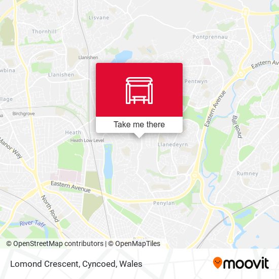 Lomond Crescent, Cyncoed map