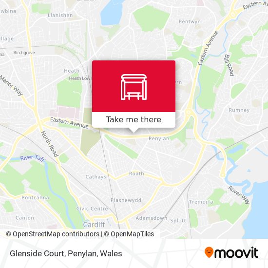 Glenside Court, Penylan map