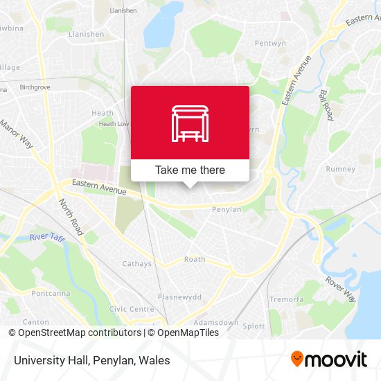 University Hall, Penylan map