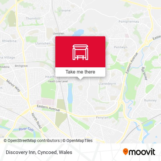 Discovery Inn, Cyncoed map