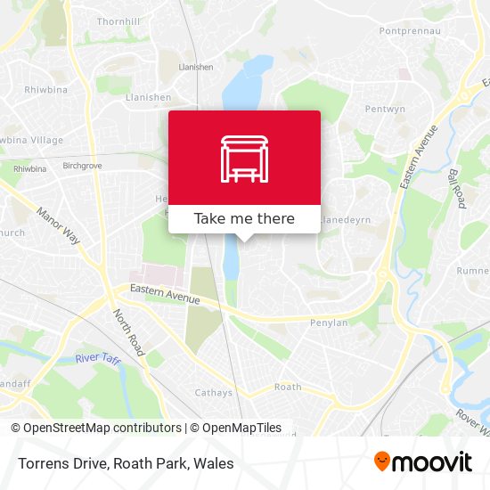 Torrens Drive, Roath Park map