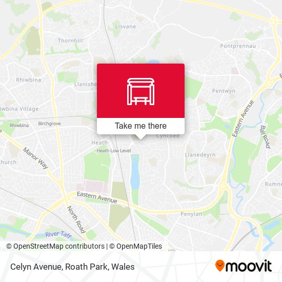 Celyn Avenue, Roath Park map