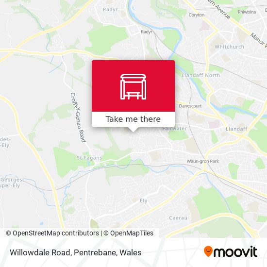 Willowdale Road, Pentrebane map