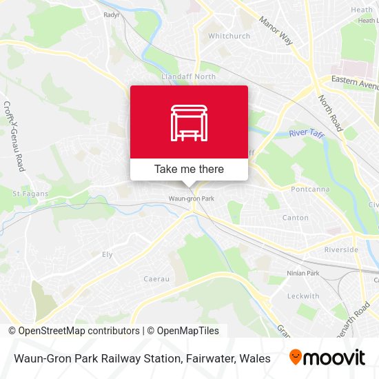 Waun-Gron Park Railway Station, Fairwater map