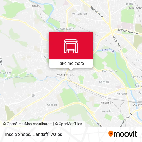 Insole Shops, Llandaff map