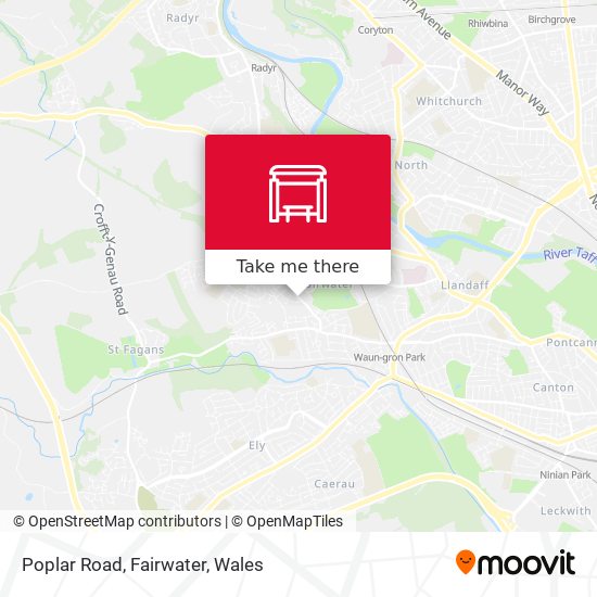 Poplar Road, Fairwater map