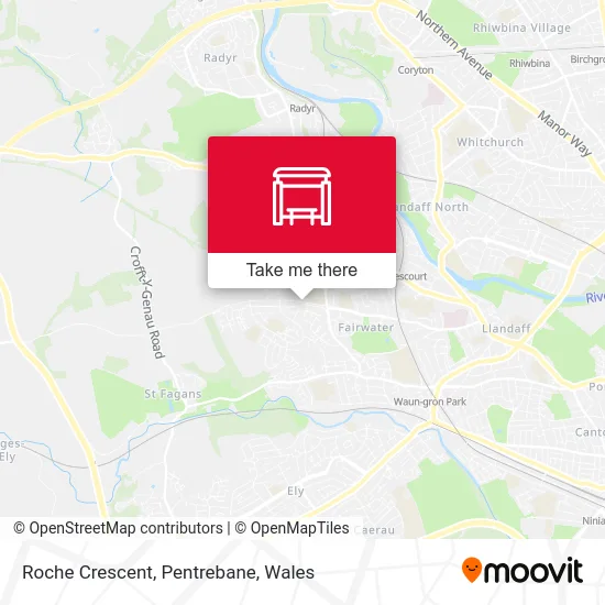Roche Crescent, Pentrebane map