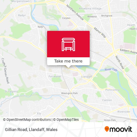 Gillian Road, Llandaff map