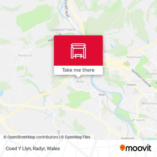 Coed Y Llyn, Radyr map