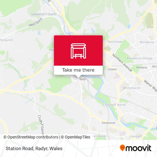 Station Road, Radyr map