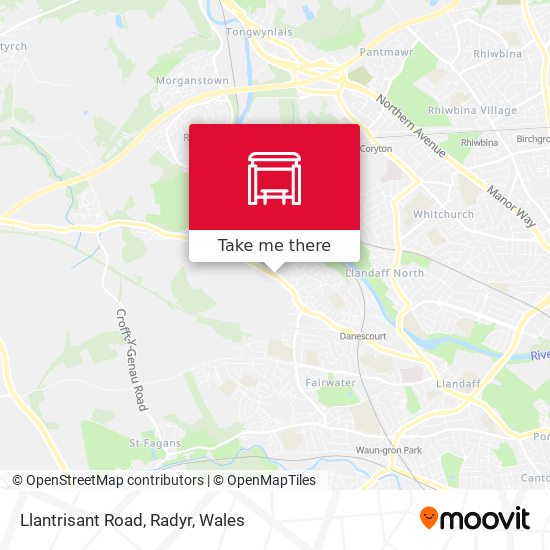 Llantrisant Road, Radyr map