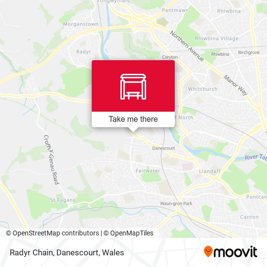 Radyr Chain, Danescourt map