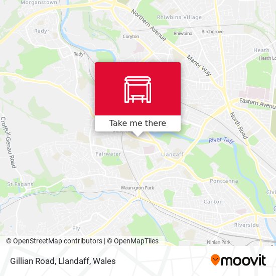 Gillian Road, Llandaff map