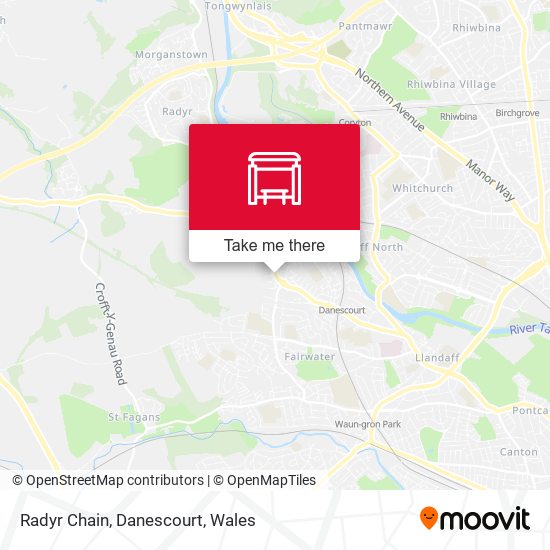 Radyr Chain, Danescourt map