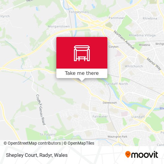 Shepley Court, Radyr map