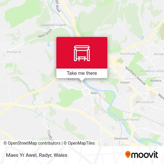 Maes Yr Awel, Radyr map