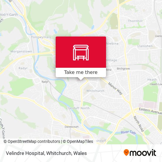 Velindre Hospital, Whitchurch map