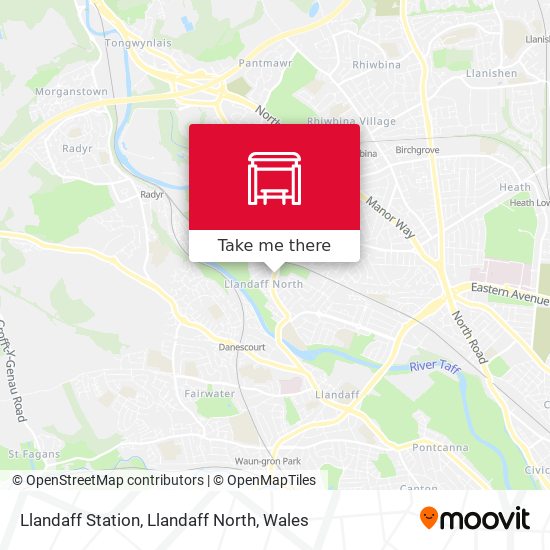 Llandaff Station, Llandaff North map