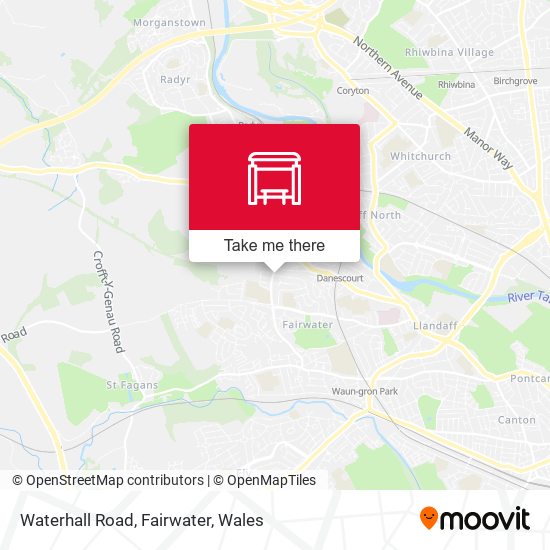 Waterhall Road, Fairwater map