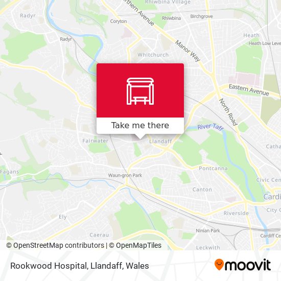 Rookwood Hospital, Llandaff map