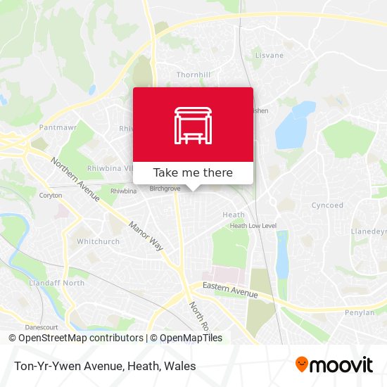Ton-Yr-Ywen Avenue, Heath map