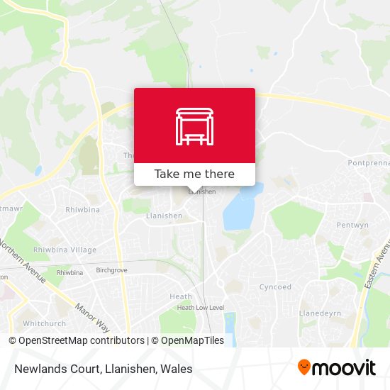 Newlands Court, Llanishen map